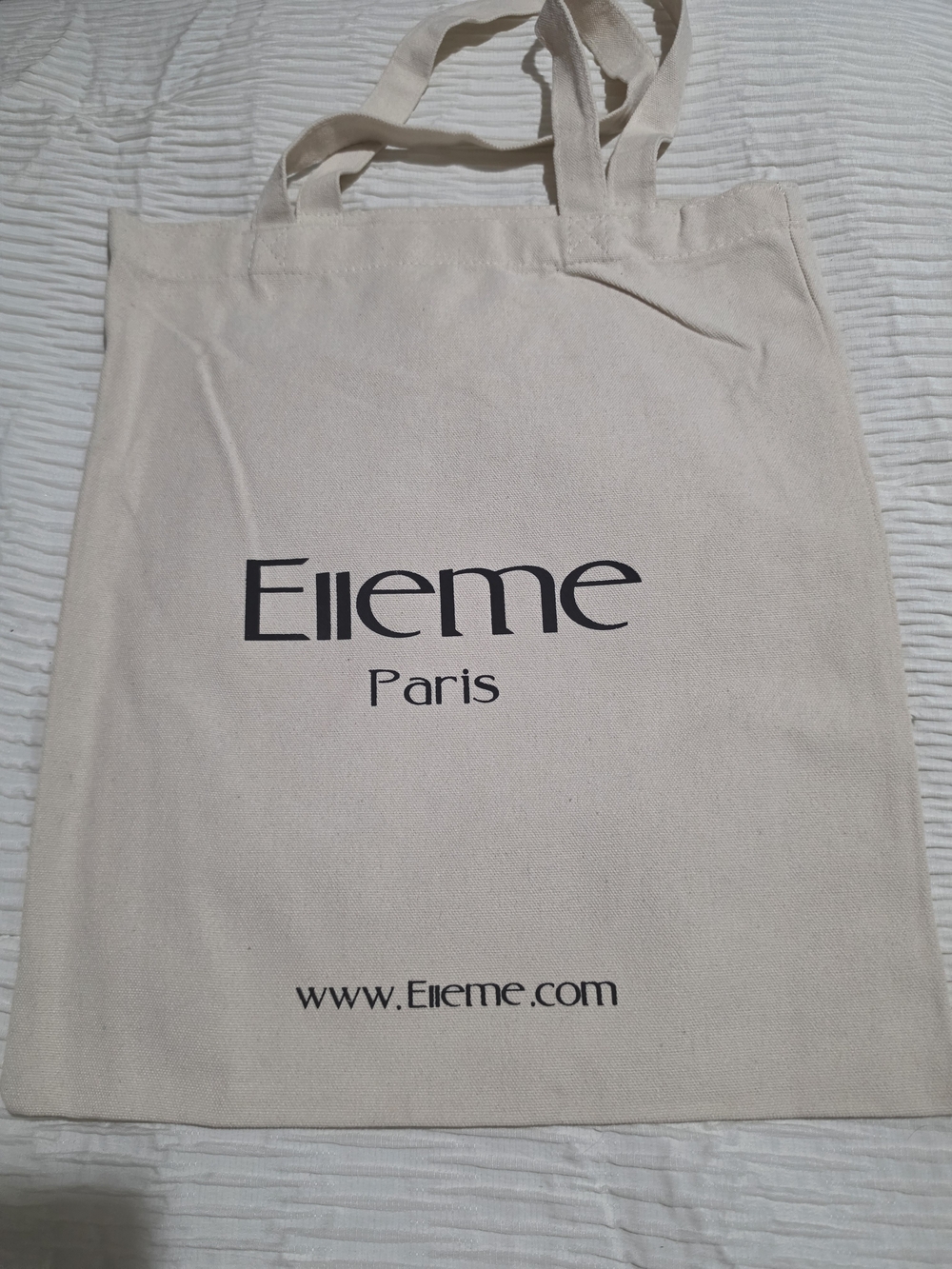 Elleme Paris Canvas Tote Bag in Cream